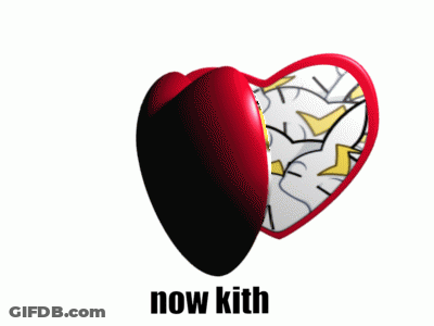 Heart Shaped Mirrors Saying Now Kith GIF