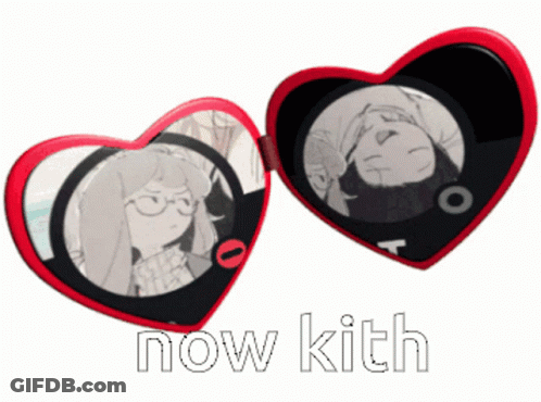 Heart Shaped Mirrors Saying Now Kith GIF