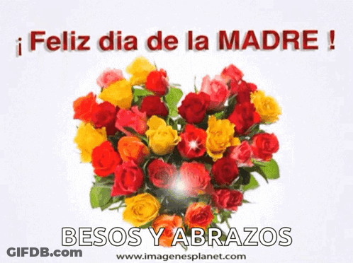 Heart-Shaped Rose Bouquet Feliz Dia De La Madre GIF