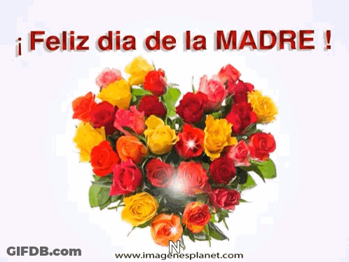 Heart Shaped Rose Bouquet Feliz Dia De La Madre GIF