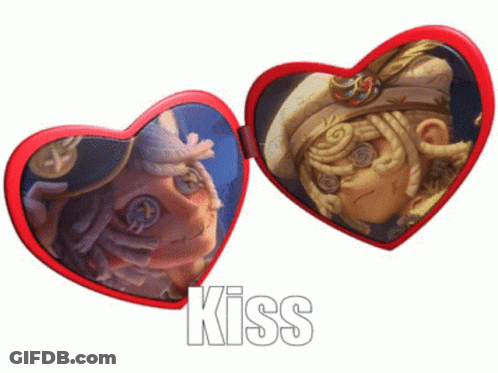 Heart Shaped Sunglasses With Kiss GIF