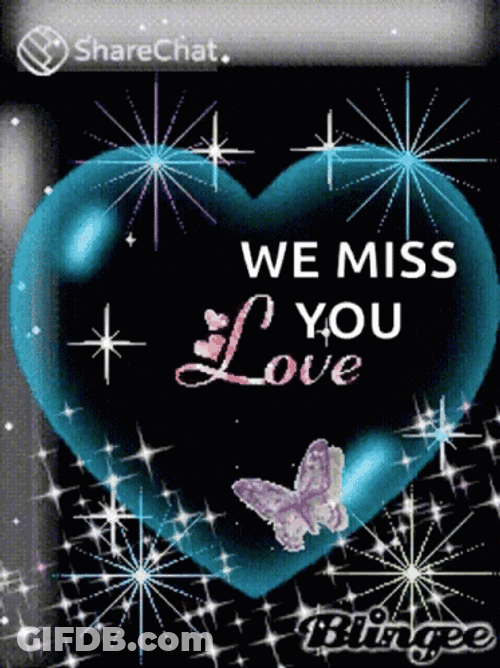 Heart Sparkling We Miss You GIF