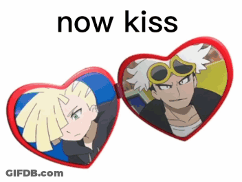 Heart Sunglasses Saying Now Kiss GIF