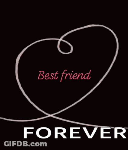 Heart With Best Friend Forever Text GIF