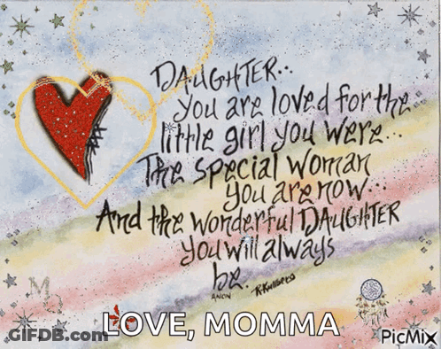Heart With Daughter You Are Loved For Little Girl GIF