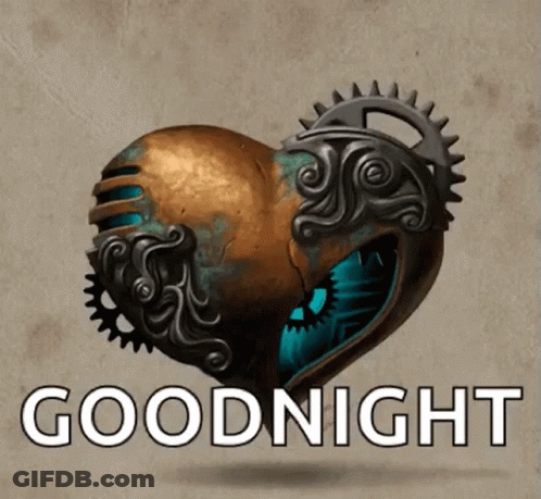 Heart With Goodnight GIF