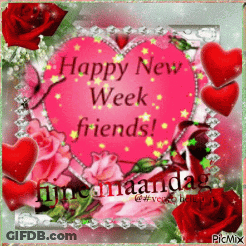 Heart With Happy New Week Friends GIF