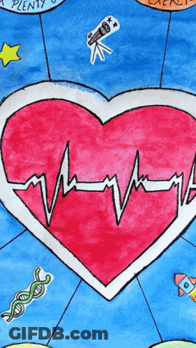 Heart With Heartbeat Saying Plenty GIF