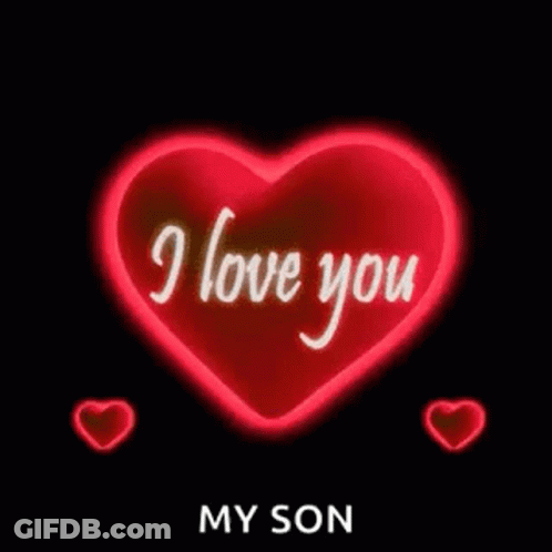 Heart With I Love You My Son Inside GIF