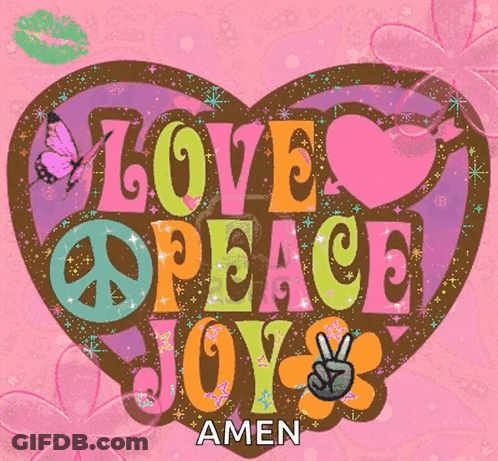Heart With Love Peace Joy GIF