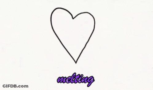 Heart With Melting Text GIF