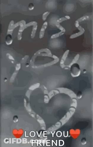 Heart With Miss You Text GIF