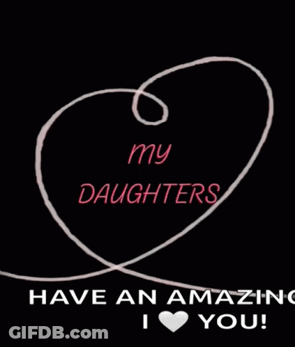 Heart With My Daughters GIF