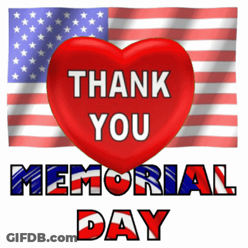 Heart With Thank You Memorial Day GIF