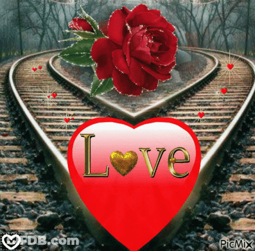 Heart With Word Love GIF