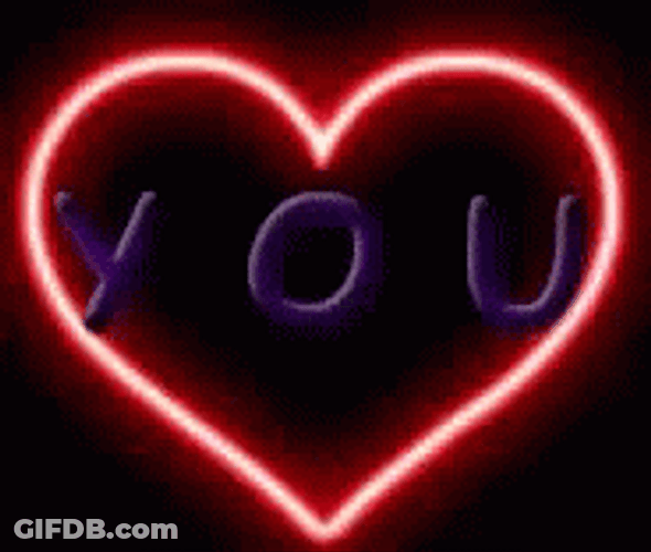 Heart You Glowing Light GIF