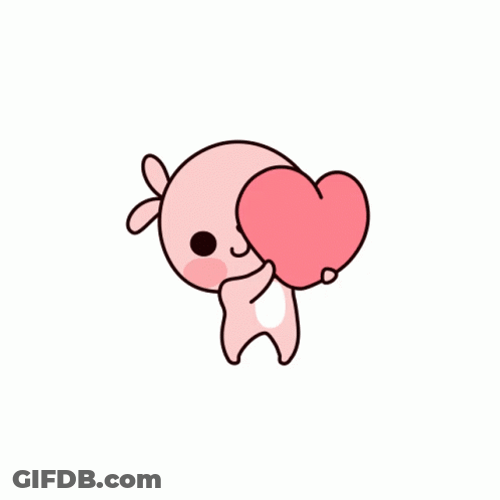 Heart You Pink And Bouncy GIF