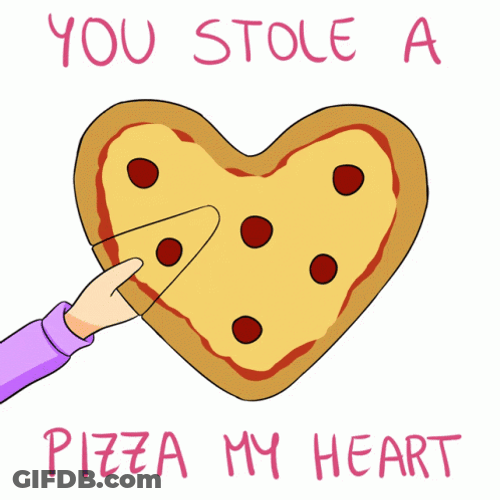 Heart You Pizza Slice GIF