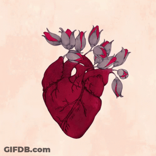 Heartbeat With Red Roses GIF