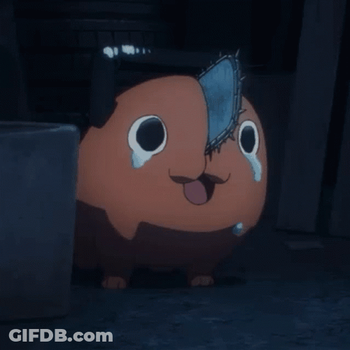 Heartbreaking Chainsaw Man Pochita Crying GIF