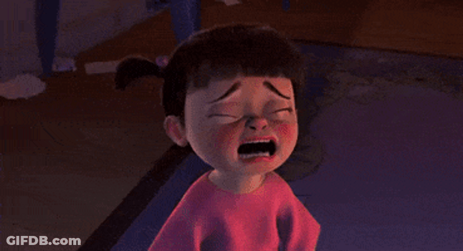 Heartbreaking Crying Boo GIF
