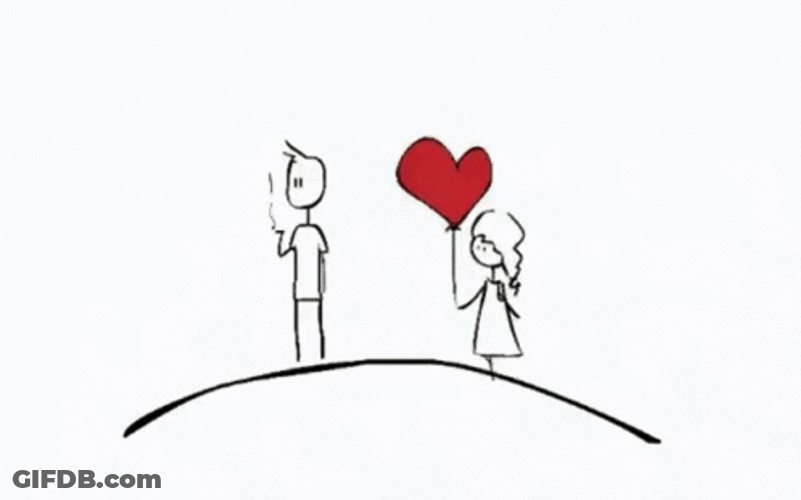 Heartbroken Balloon Heart GIF