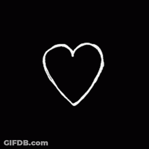 Heartbroken Black Heart GIF