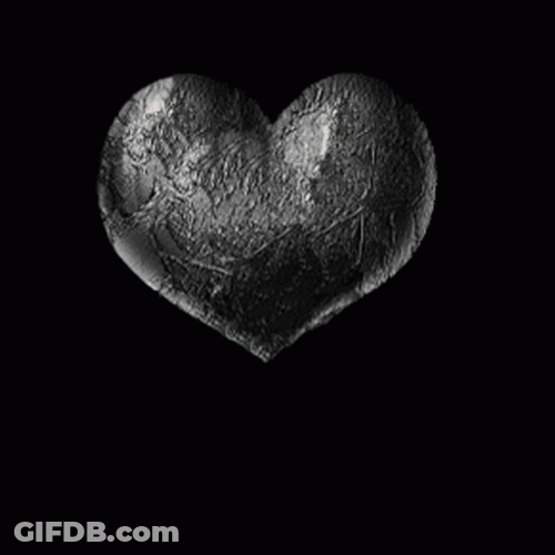 Heartbroken Black Heart Melting GIF