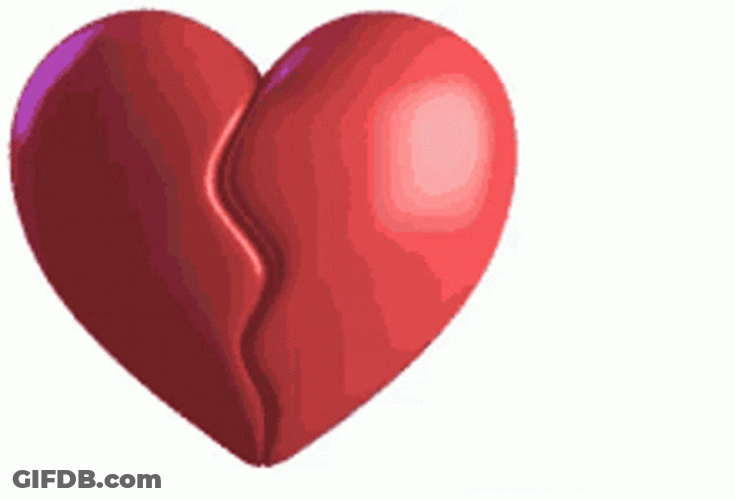 Heartbroken Heart Divided GIF