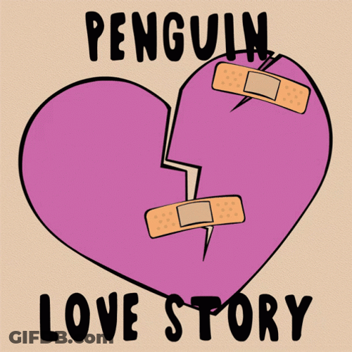 Heartbroken Heart Penguin Love Story GIF