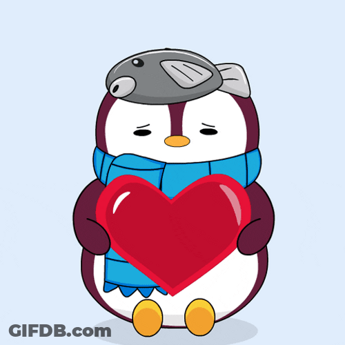 Heartbroken Heart Penguin GIF