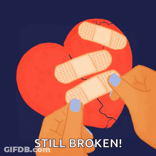 Heartbroken Heart Still Broken GIF