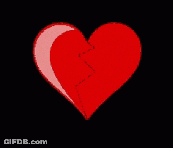 Heartbroken Heart Take Apart GIF