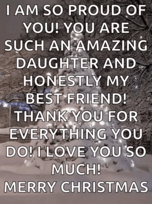 Heartfelt Message Merry Christmas Daughter GIF