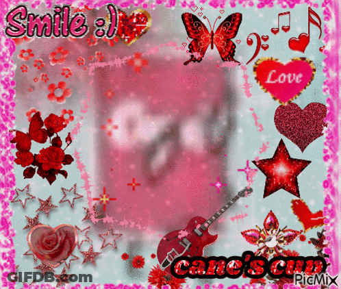 Hearts And Flowers Collage With Smile And Love GIF