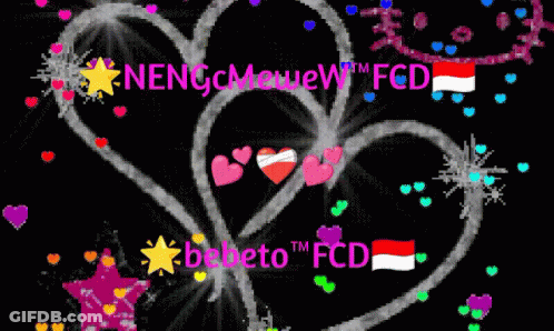 Hearts And Stars With FCD GIF