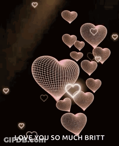 Hearts Floating With Love You So Much Britt GIF
