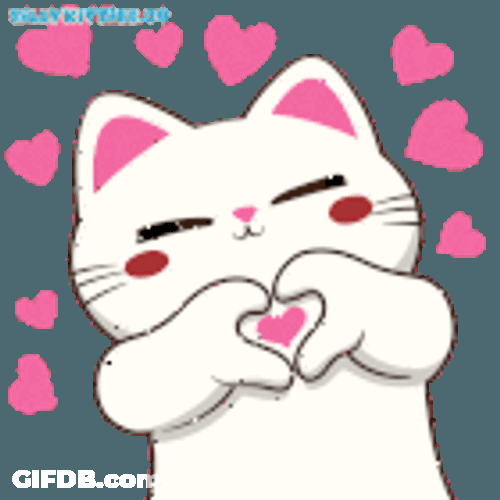 Hearts Heart Cats Sticker GIF