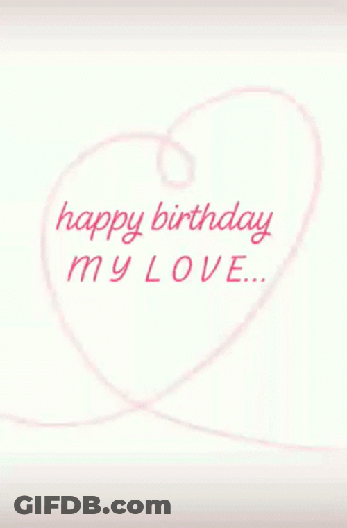 Hearts Strings Happy Birthday Husband GIF