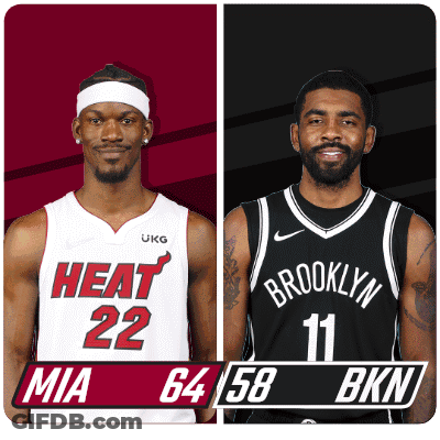 Heat And Brooklyn Basketball Players GIF
