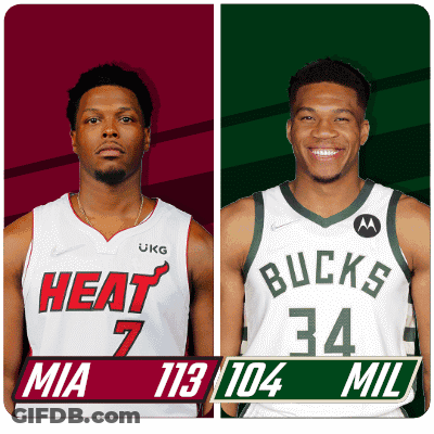 Heat And Bucks Basketball Players GIF