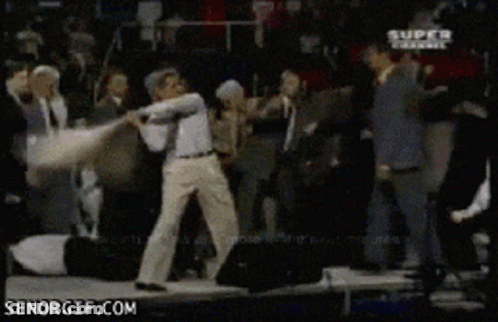Heat And Hawks Basketball Players Standing Together GIF