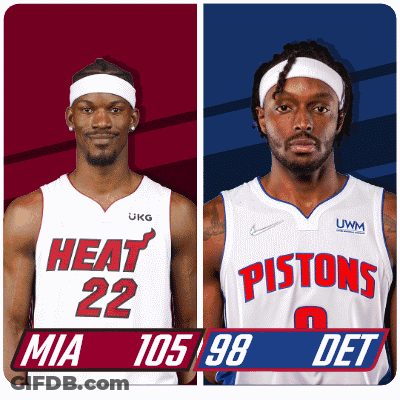 Heat And Pistons Basketball Players GIF