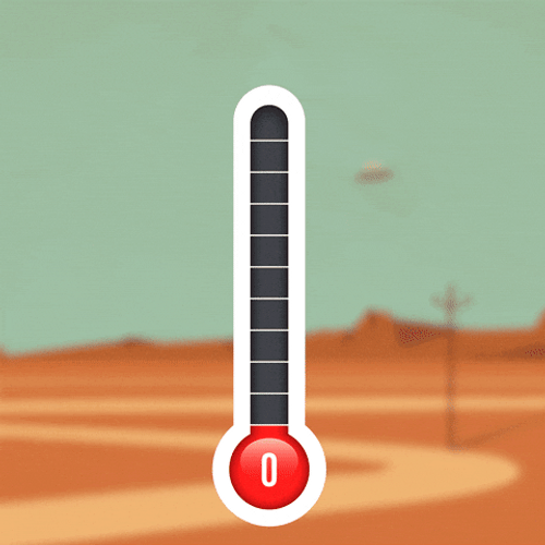 Heat Wave Animated Thermometer Overheating GIF