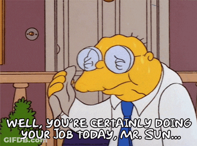 Heat Wave Burning Hans Moleman The Simpsons GIF