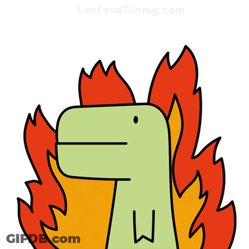 Heat Wave Dino Fiery Background GIF
