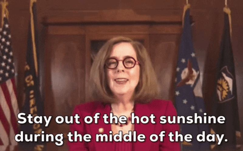 Heat Wave Kate Brown Public Reminder GIF