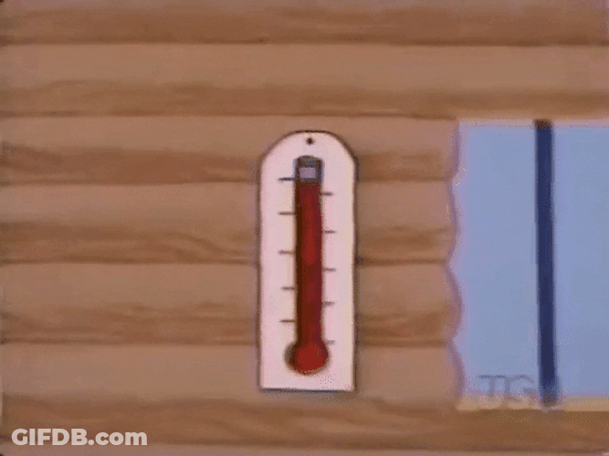 Heat Wave Overheating Wall Thermometer GIF