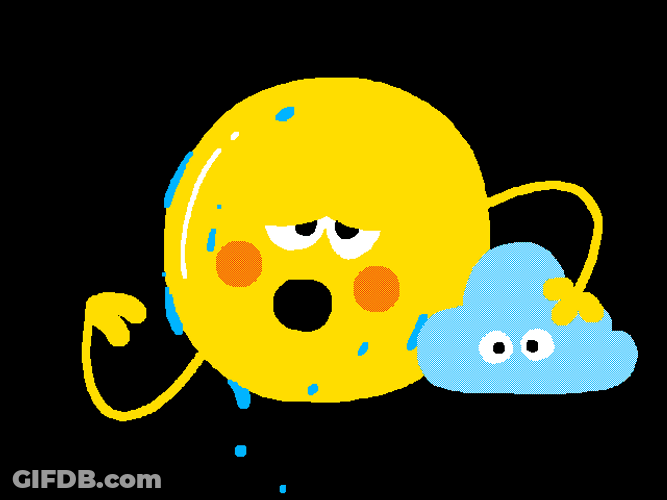 Heat Wave Sweaty Sun Emoji GIF