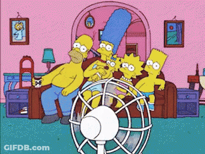 Heat Wave The Simpson Following Fan Movement GIF